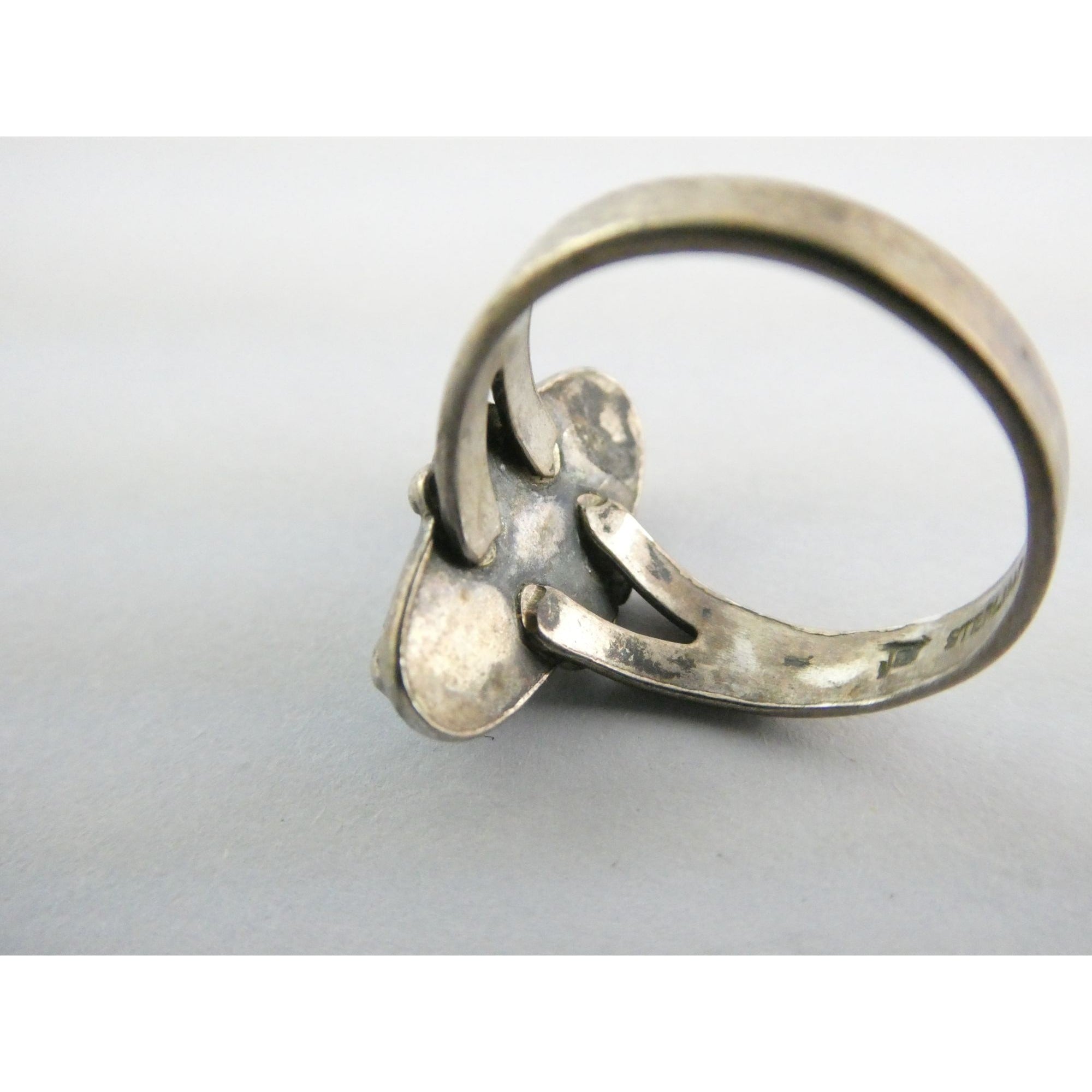 Vintage Bell Trading Post Sterling Silver Turquoise Cabochon Ring Size 5.5 3g