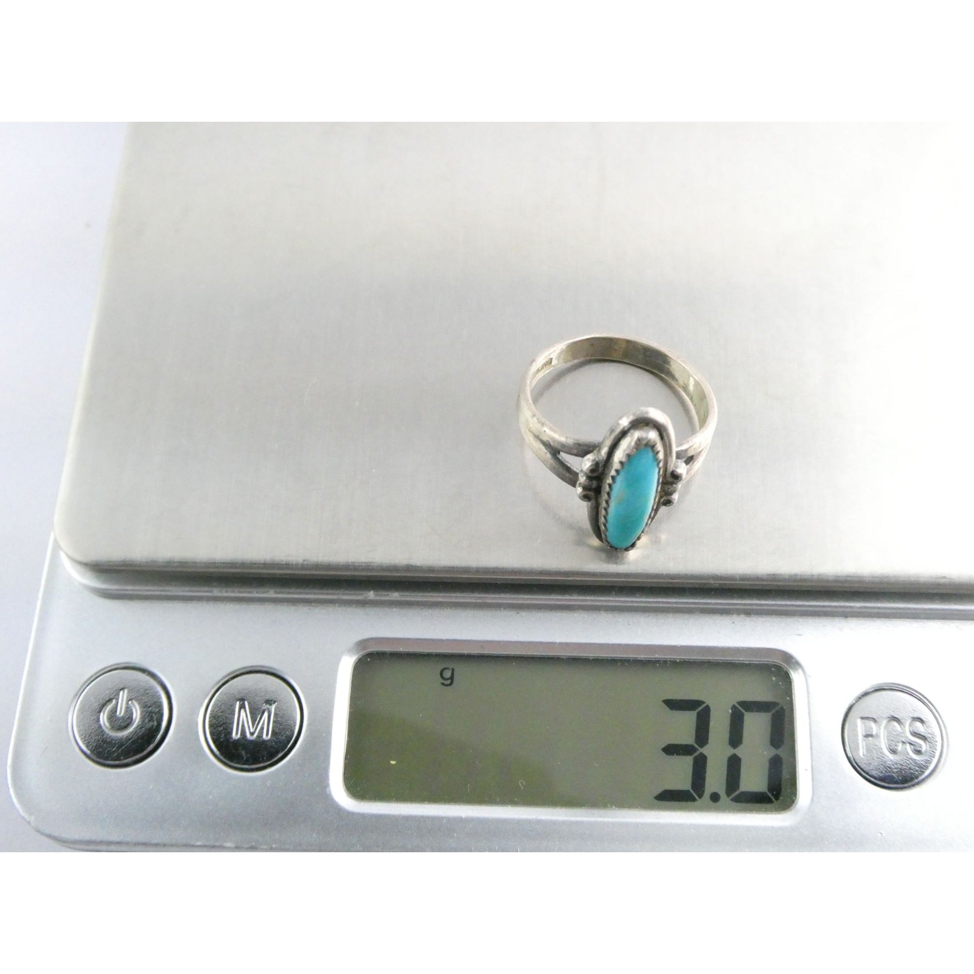 Vintage Bell Trading Post Sterling Silver Turquoise Cabochon Ring Size 5.5 3g
