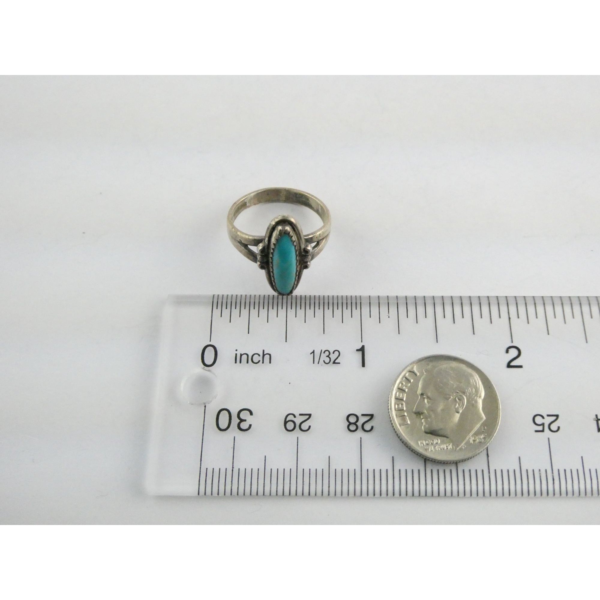 Vintage Bell Trading Post Sterling Silver Turquoise Cabochon Ring Size 5.5 3g