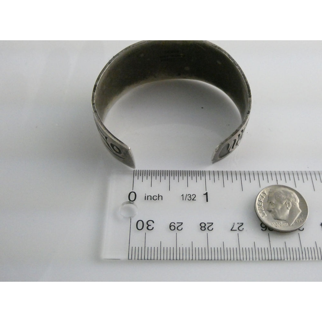 Pacific Northwest Native D Dennis MAG Metal Arts Sterling Silver Cuff Bracelet