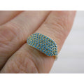 Native Gem Sterling Silver Turquoise Array Ring 925 Size 6 Weighs 2.6g