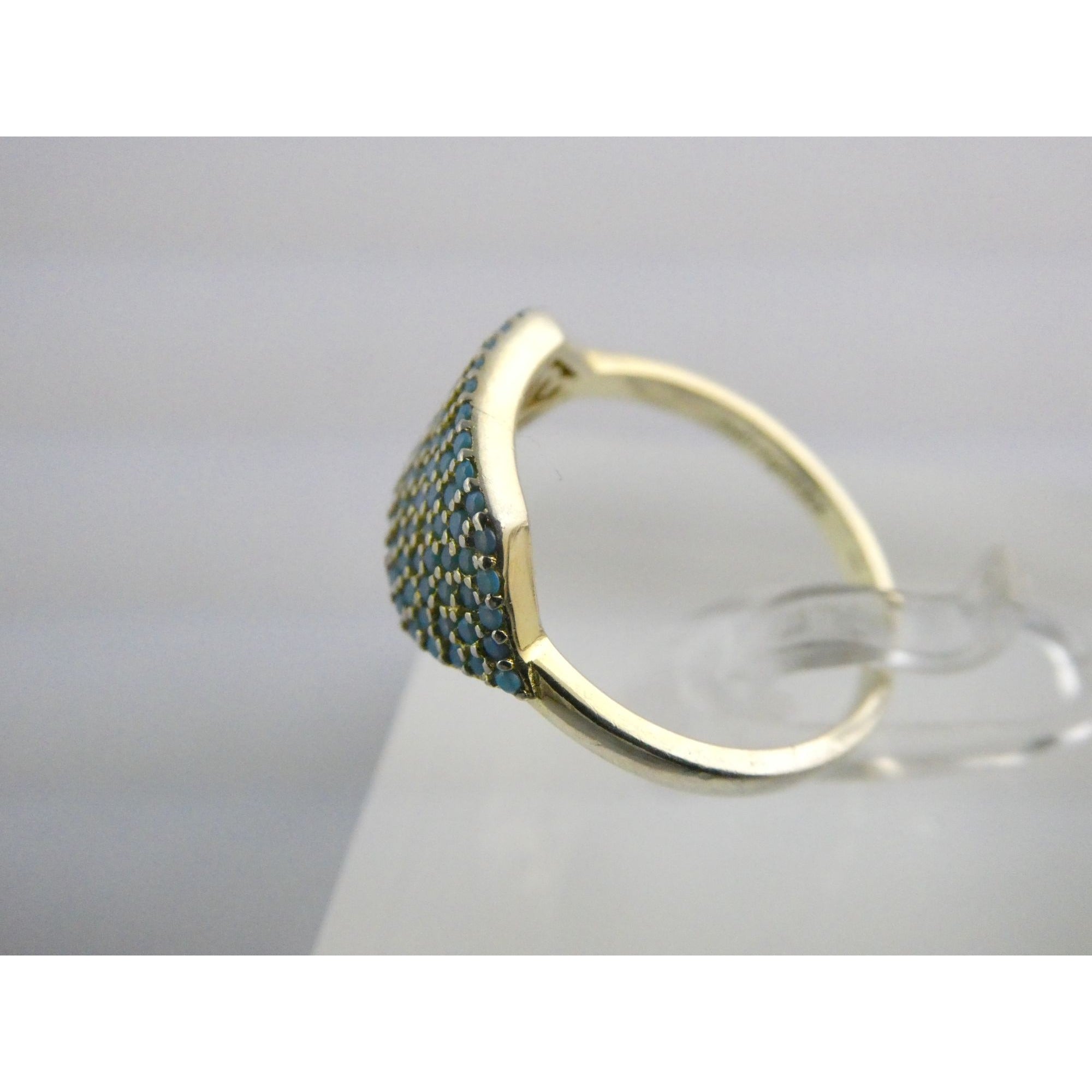 Native Gem Sterling Silver Turquoise Array Ring 925 Size 6 Weighs 2.6g