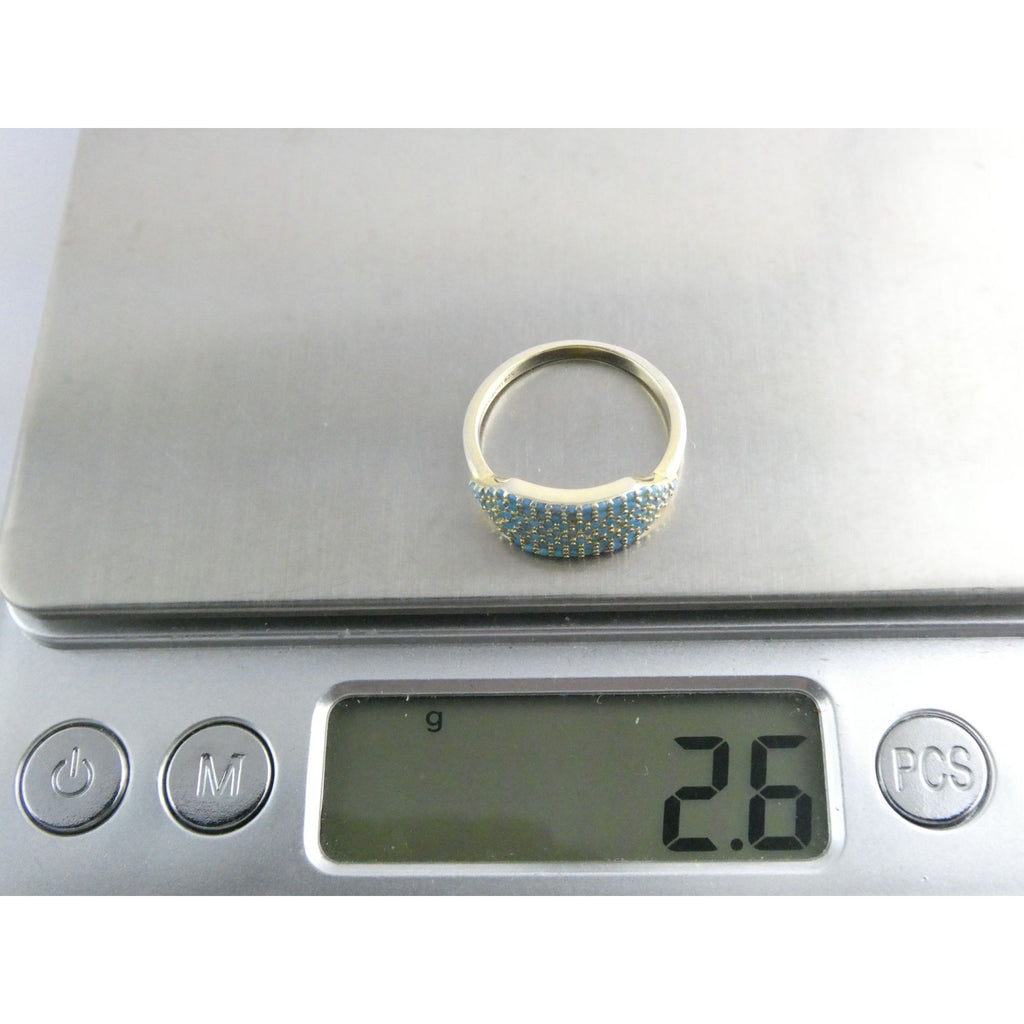 Native Gem Sterling Silver Turquoise Array Ring 925 Size 6 Weighs 2.6g