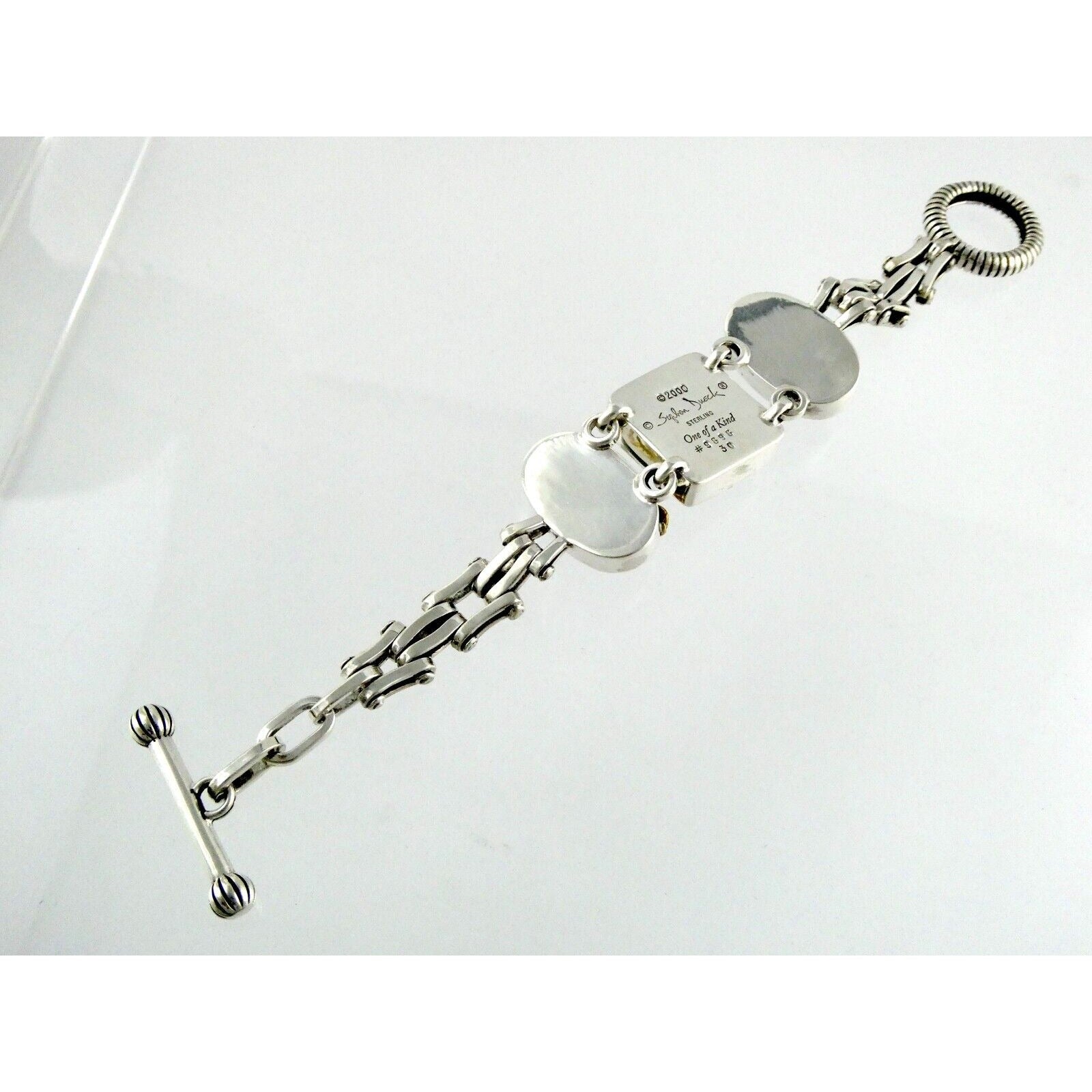 Stephen Dweck One of a Kind Sterling Silver Opal Bracelet 9898 30 6.75 Inch 925