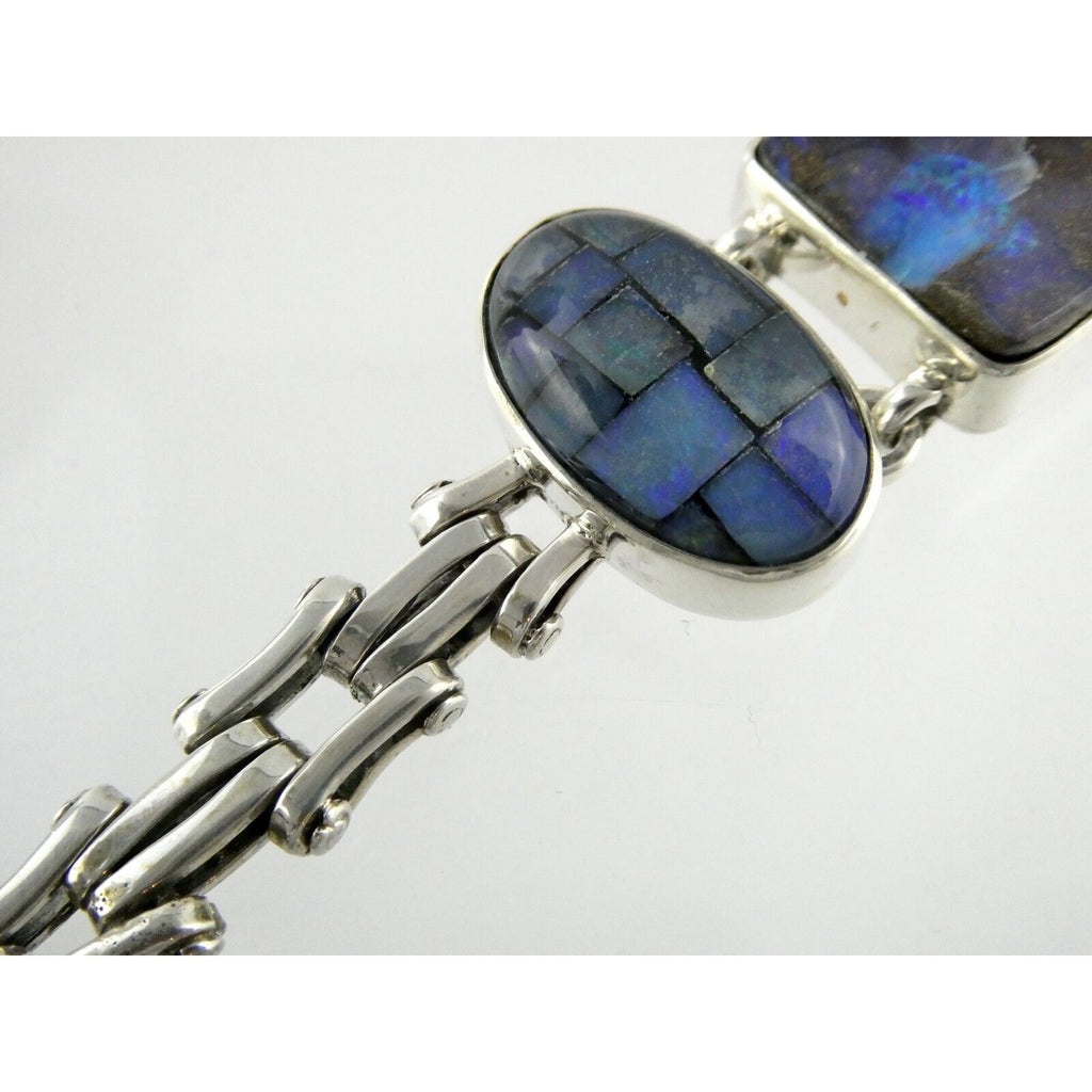Stephen Dweck One of a Kind Sterling Silver Opal Bracelet 9898 30 6.75 Inch 925