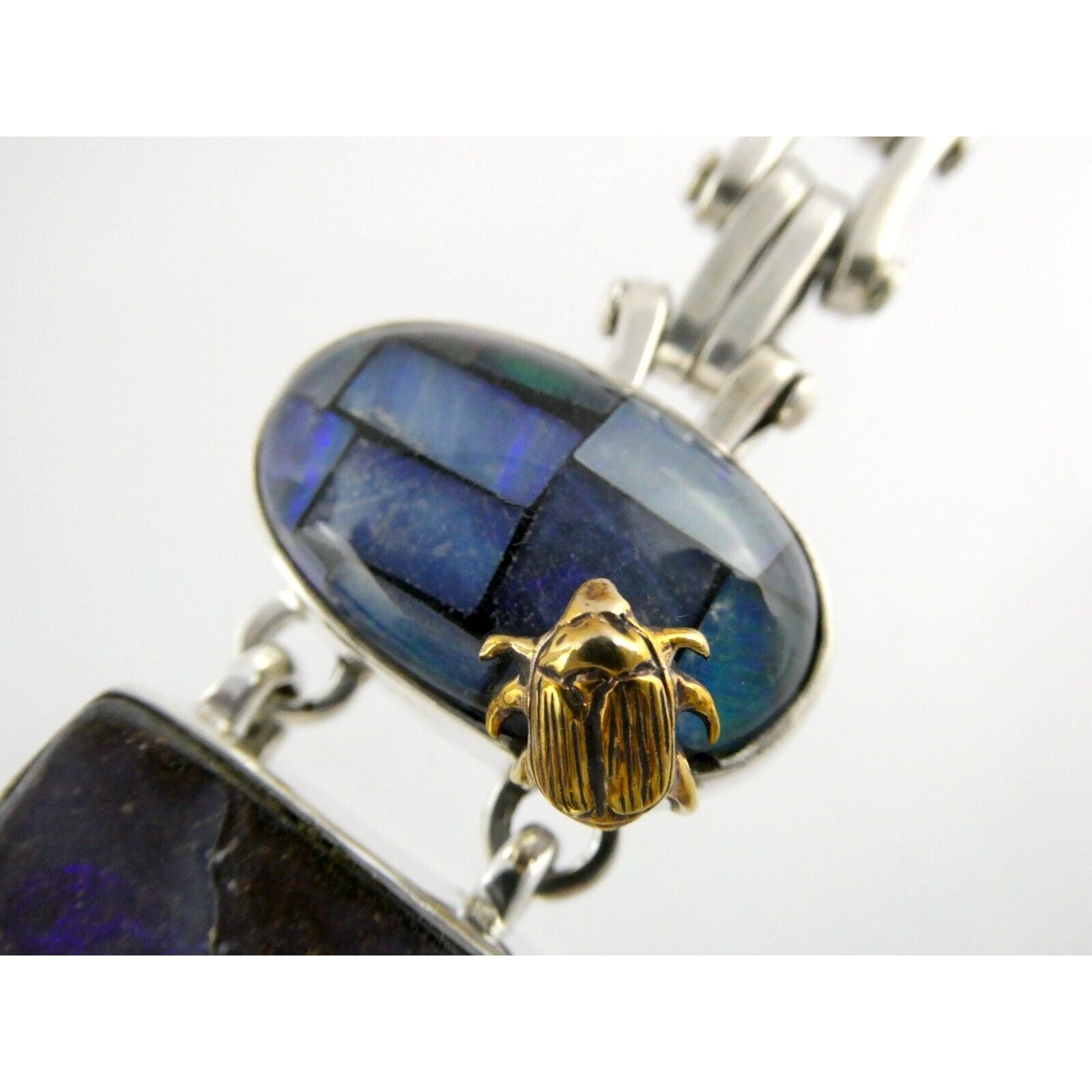 Stephen Dweck One of a Kind Sterling Silver Opal Bracelet 9898 30 6.75 Inch 925