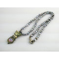 Sterling Silver Cultured Pearl Strand Roman Glass Pendant Necklace 19g 18 Inches