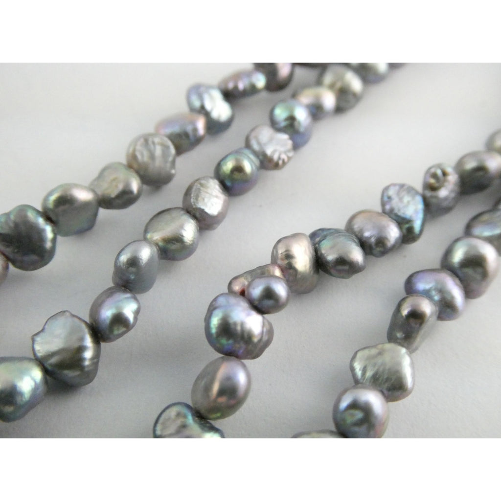 Sterling Silver Cultured Pearl Strand Roman Glass Pendant Necklace 19g 18 Inches