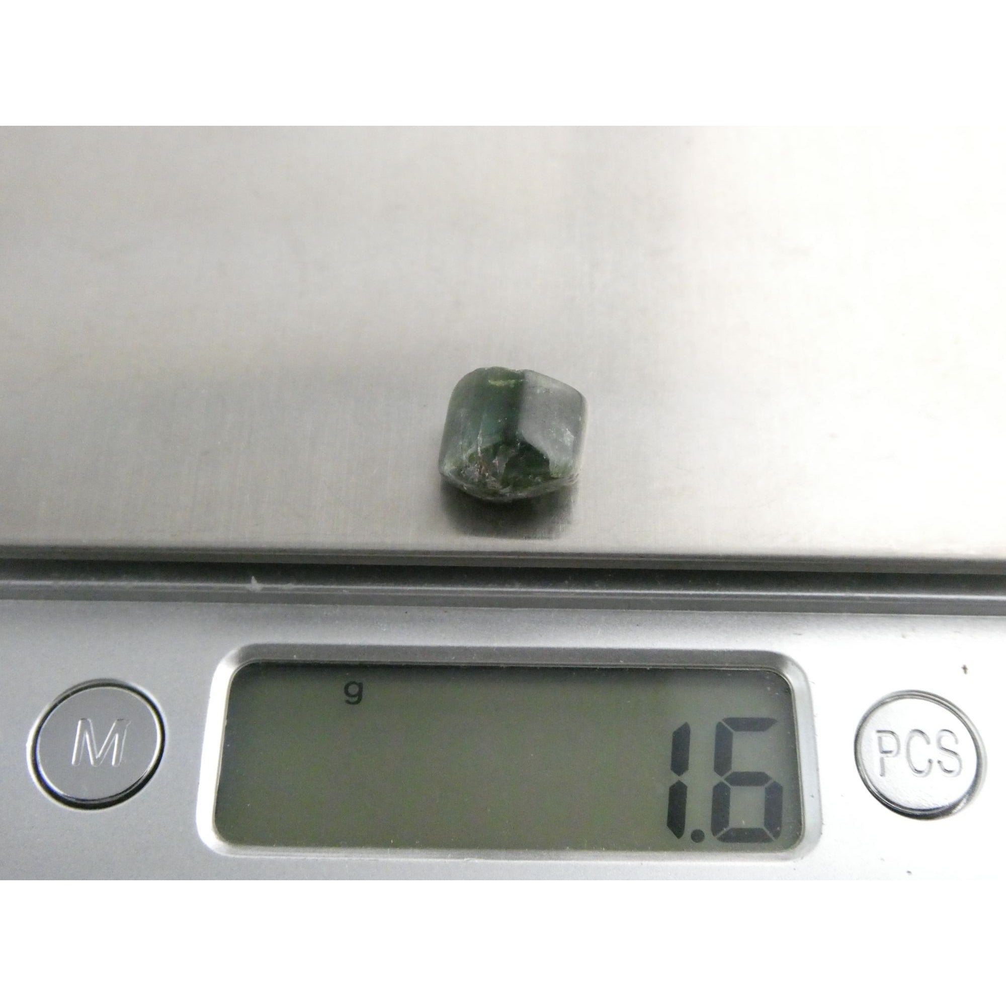 Natural Green Tourmaline Piece Specimen 1.6g Weight 10.75mm Max Length Freeform
