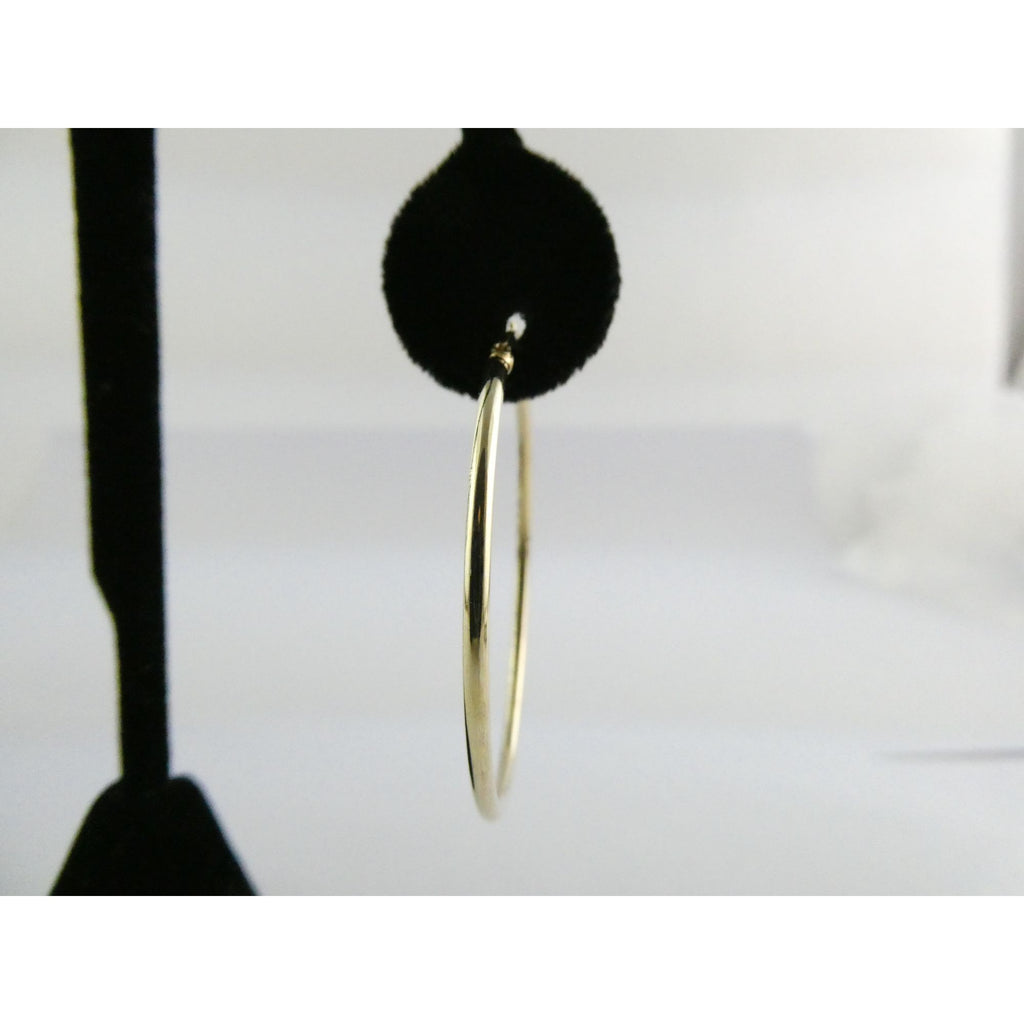 Gilt Sterling Silver Hoop Earrings 925 4.4g 44mm Diameter