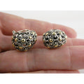 John Hardy Sterling Silver 18k Yellow Gold Jaisalmer Dot Buddha Belly Earrings