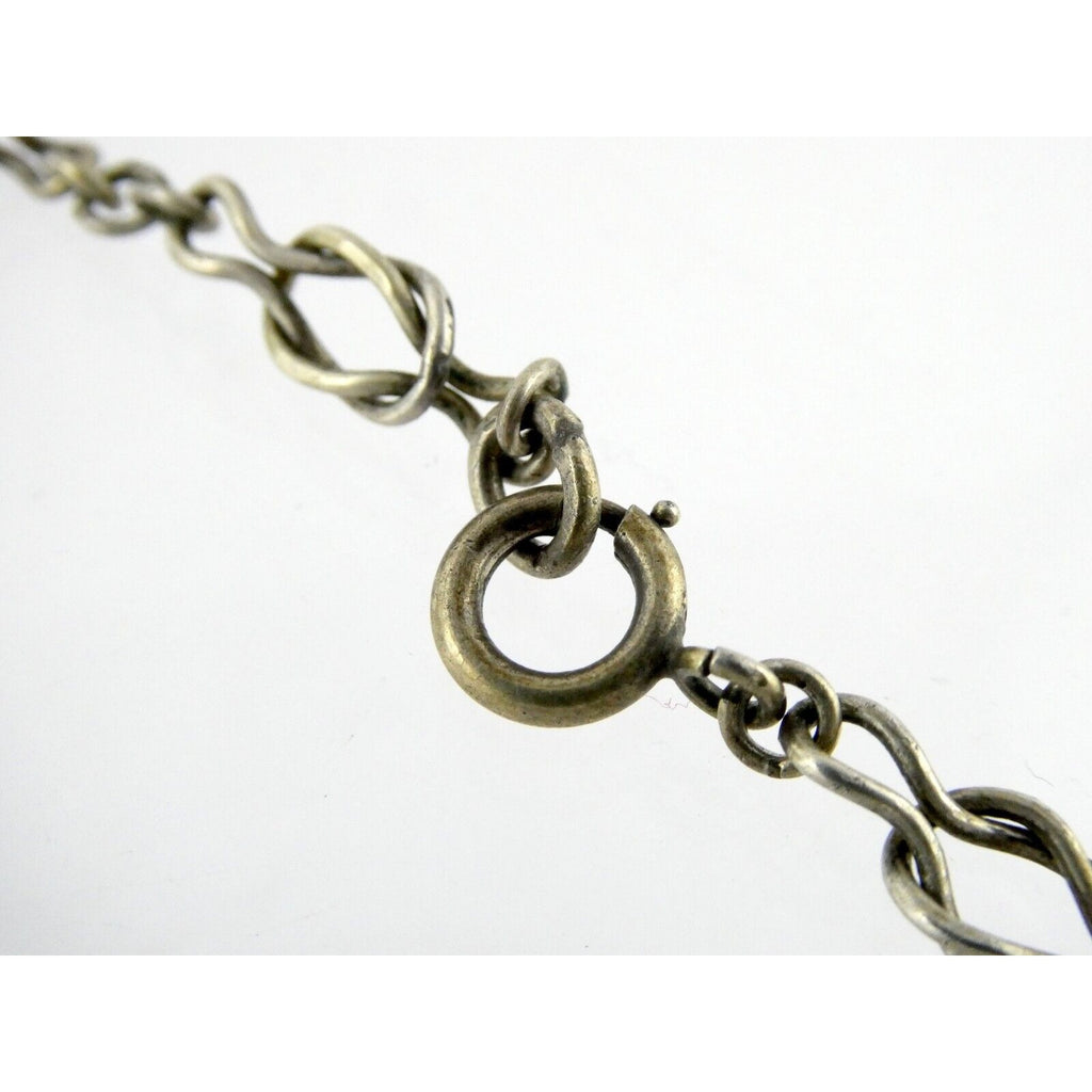 Vintage Peruzzi Boston Sterling Silver Green Onyx Grape Vine Necklace 925 16 In