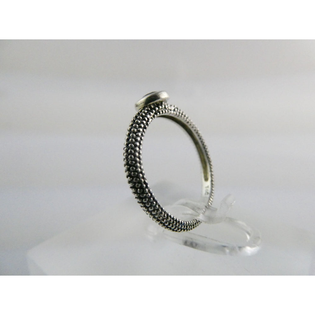 T&C Town And Country Sterling Silver 14k Gold Citrine Stacking Ring Size 6 1.8g