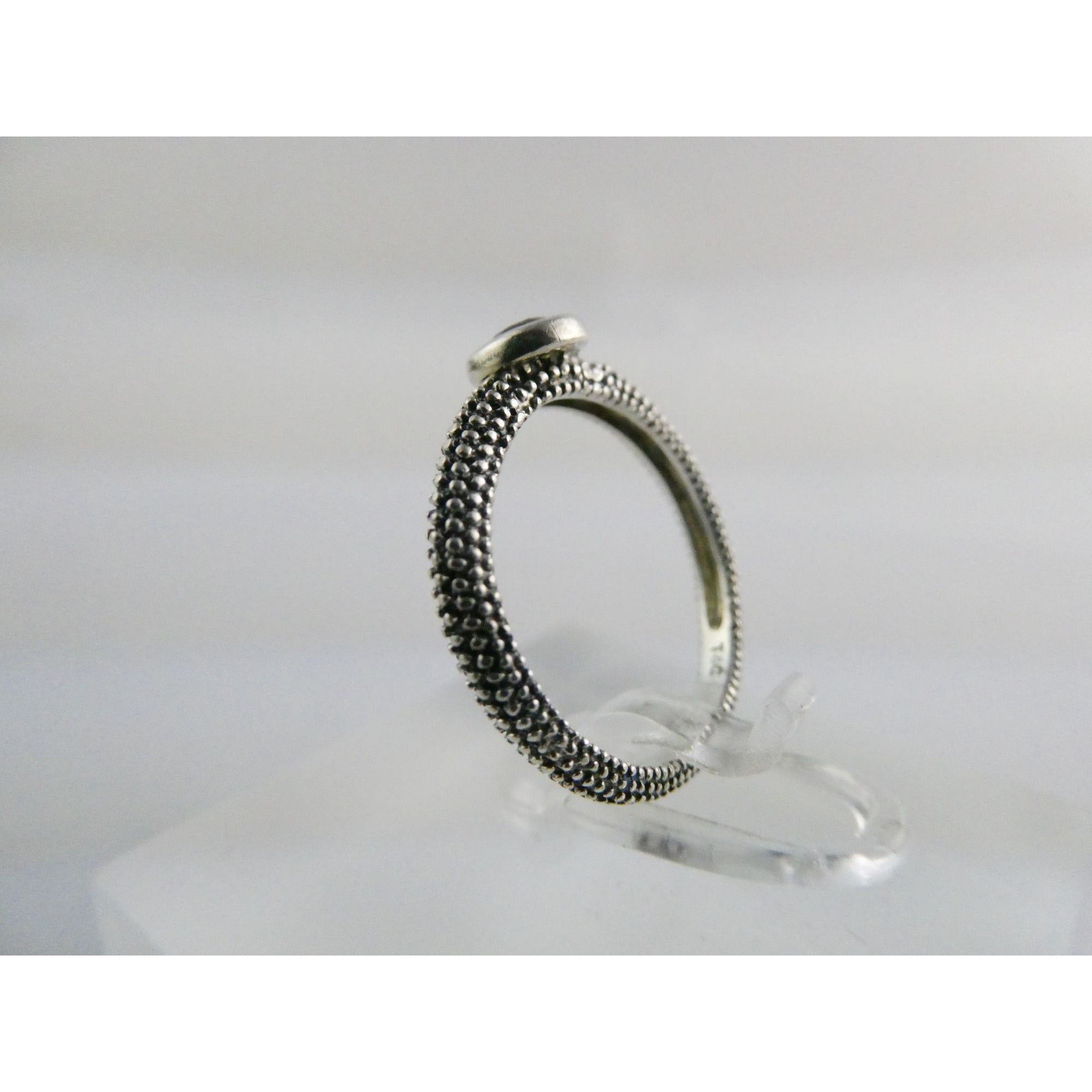 T&C Town And Country Sterling Silver 14k Gold Citrine Stacking Ring Size 6 1.8g