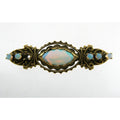 Antique 1920s 14k Yellow Gold Victorian Revival Opal Pin Brooch 6.2g 1 MISSING
