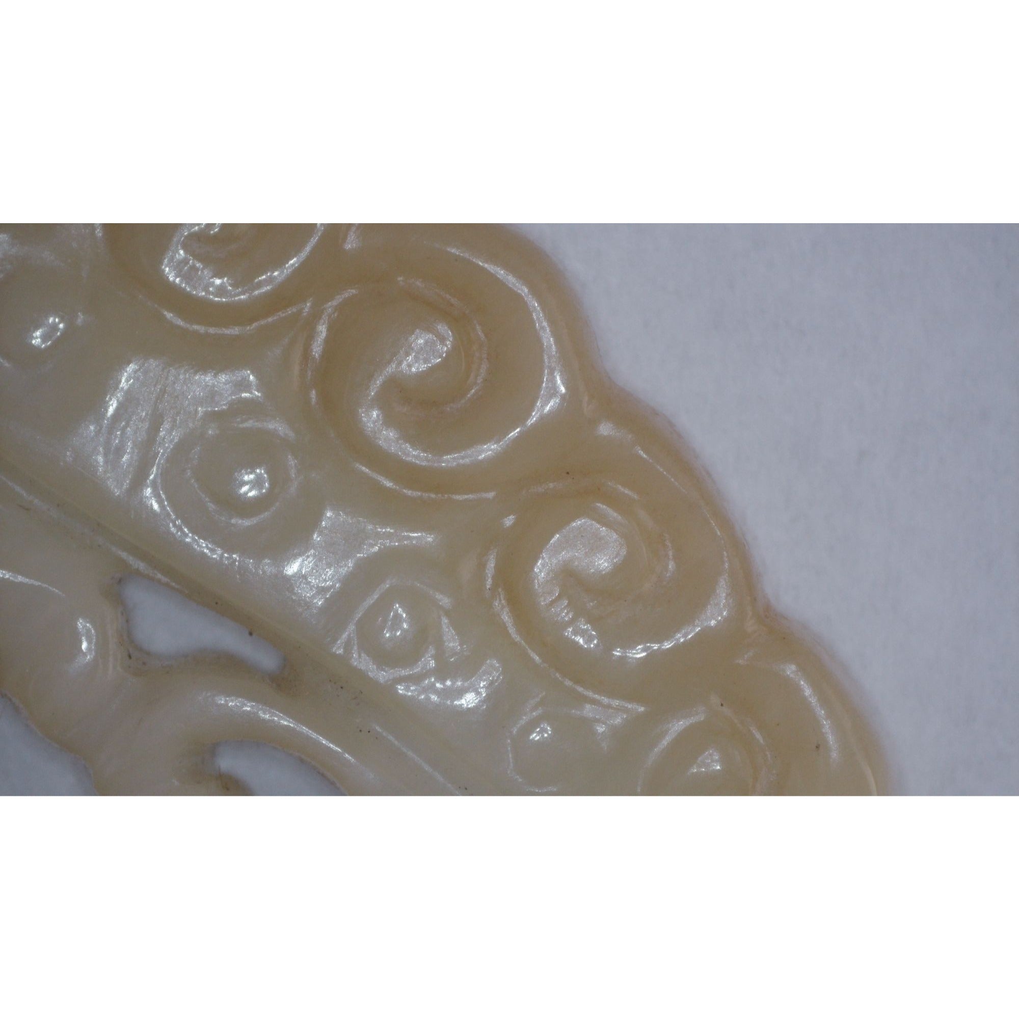 Vintage Carved Light Pale Green Jade Floral Vase Pendant Talisman 27.3g 2 3/8 In