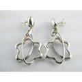 Montblanc Germany Sterling Silver NR Star Mobile Dangling Earrings 10g 40mm Long