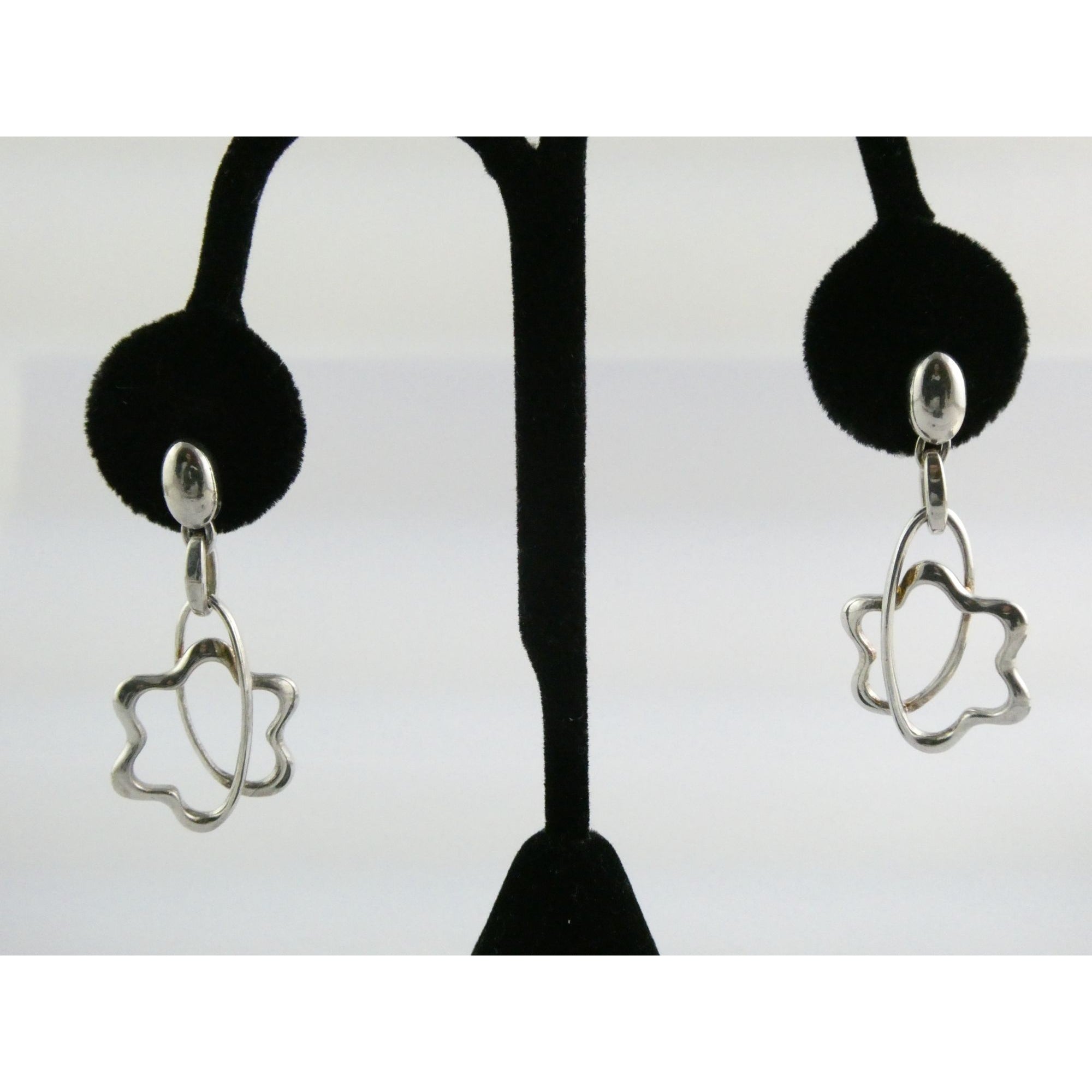 Montblanc Germany Sterling Silver NR Star Mobile Dangling Earrings 10g 40mm Long