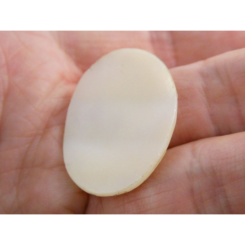 Vintage Loose Hand Carved Pale Shell Cameo Helmeted Woman Facing Left 29mm x22mm