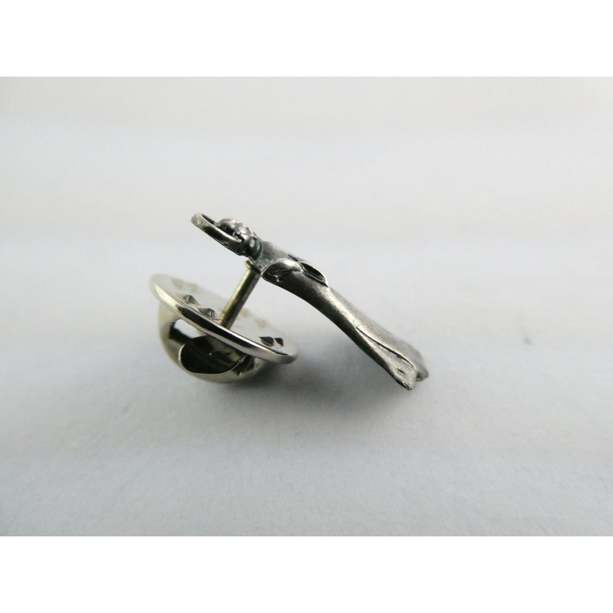 Vintage Sterling Silver Praying Guardian Angel Lapel Pin 1.7g 20mm Length