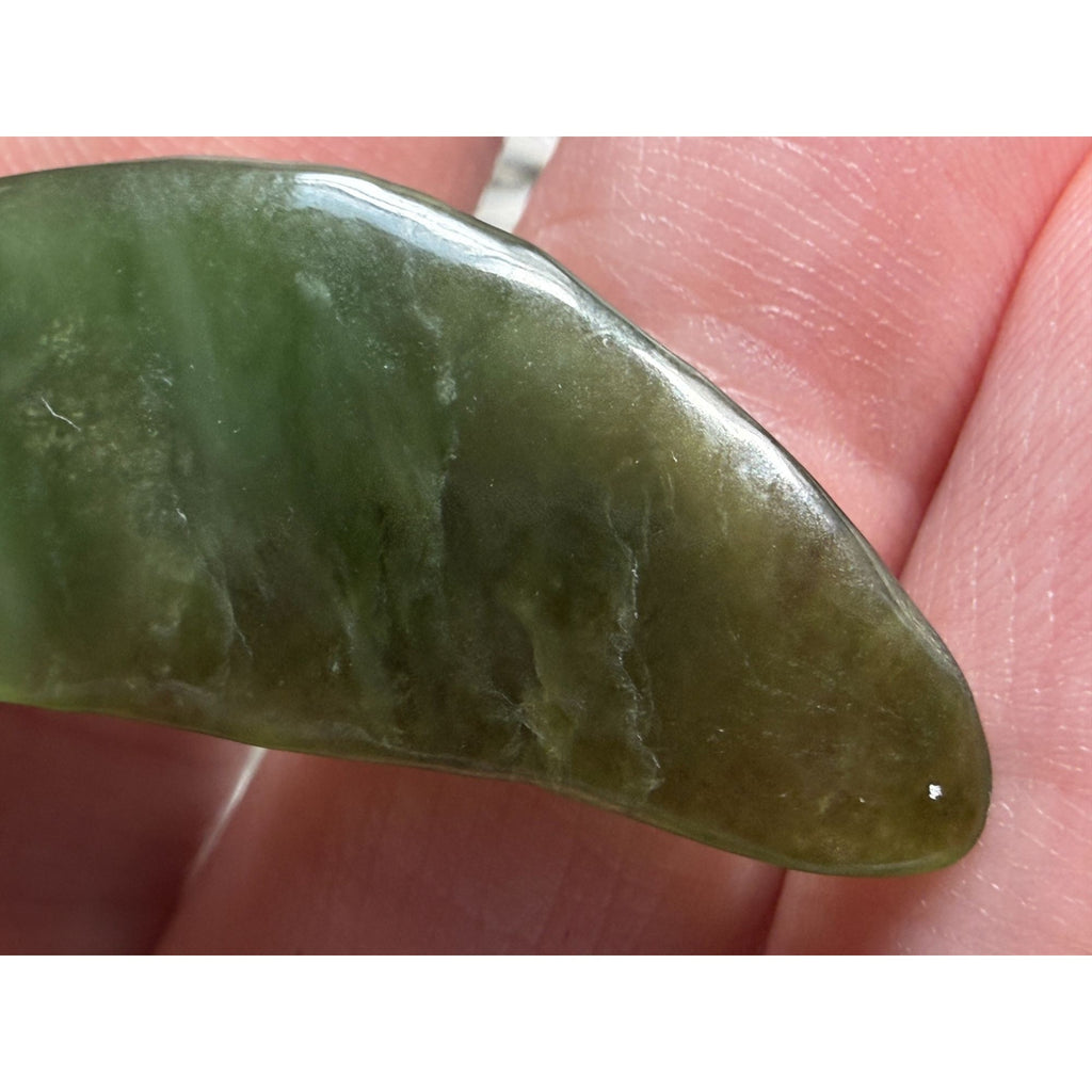 Polished Freeform African Jade Piece Specimen 4.6g Weight 1 5/8 Inch Max Length