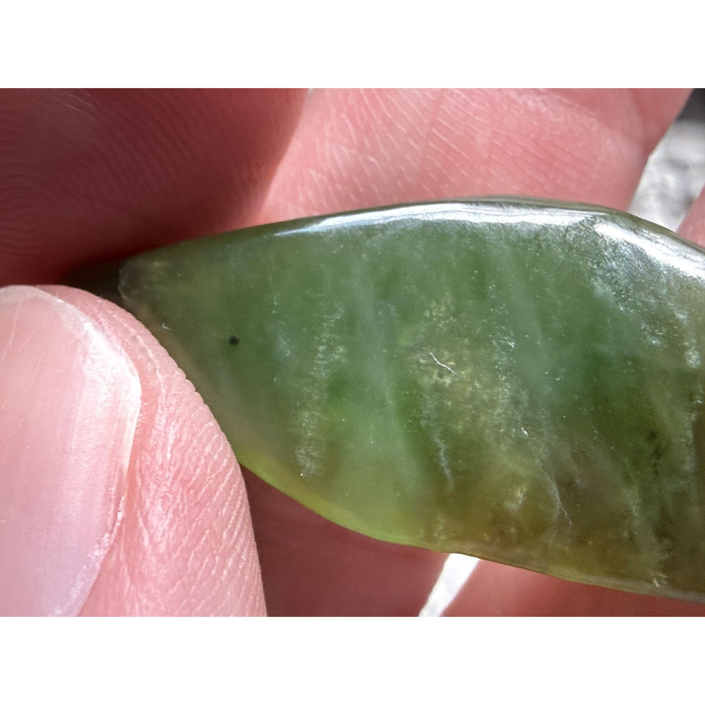 Polished Freeform African Jade Piece Specimen 4.6g Weight 1 5/8 Inch Max Length