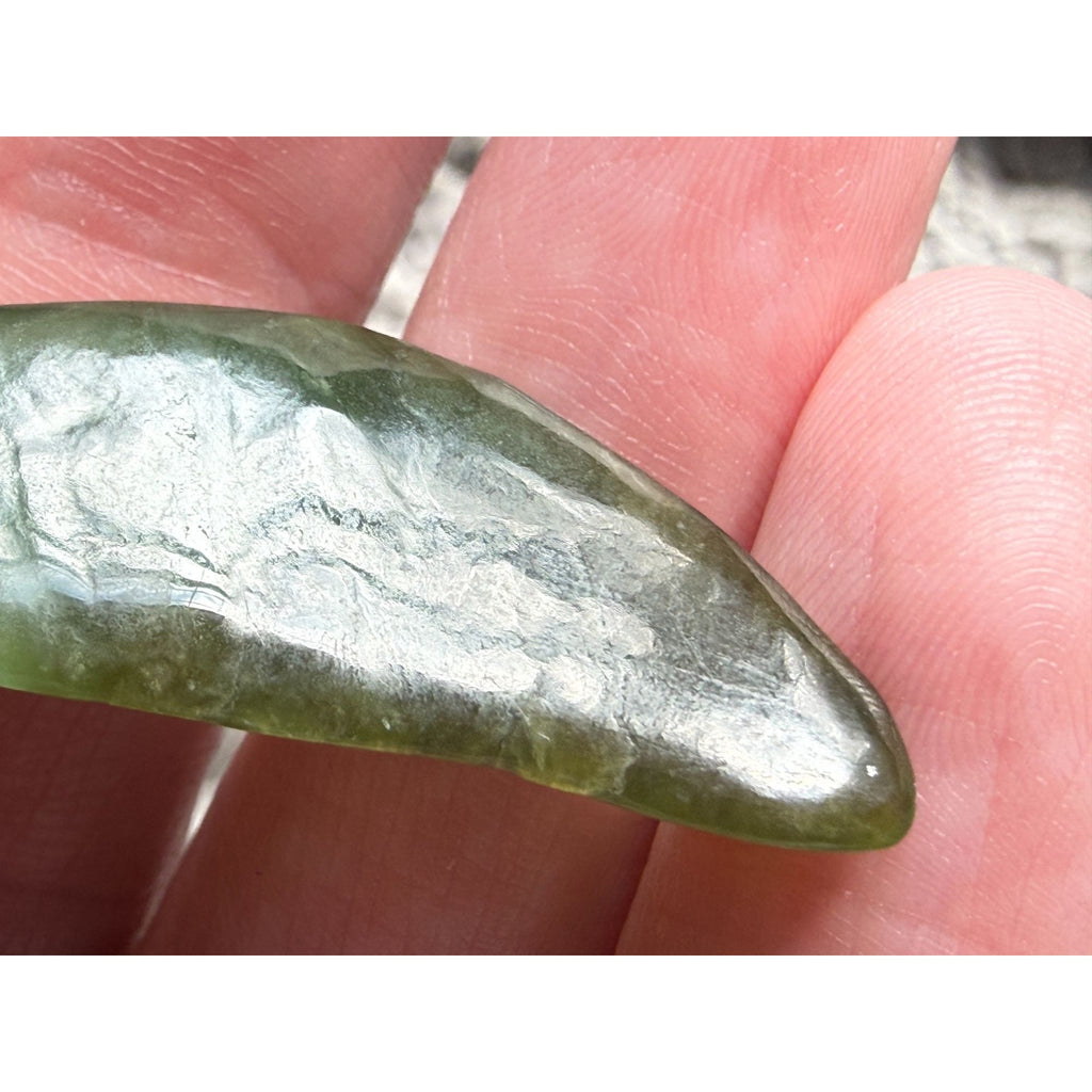 Polished Freeform African Jade Piece Specimen 4.6g Weight 1 5/8 Inch Max Length