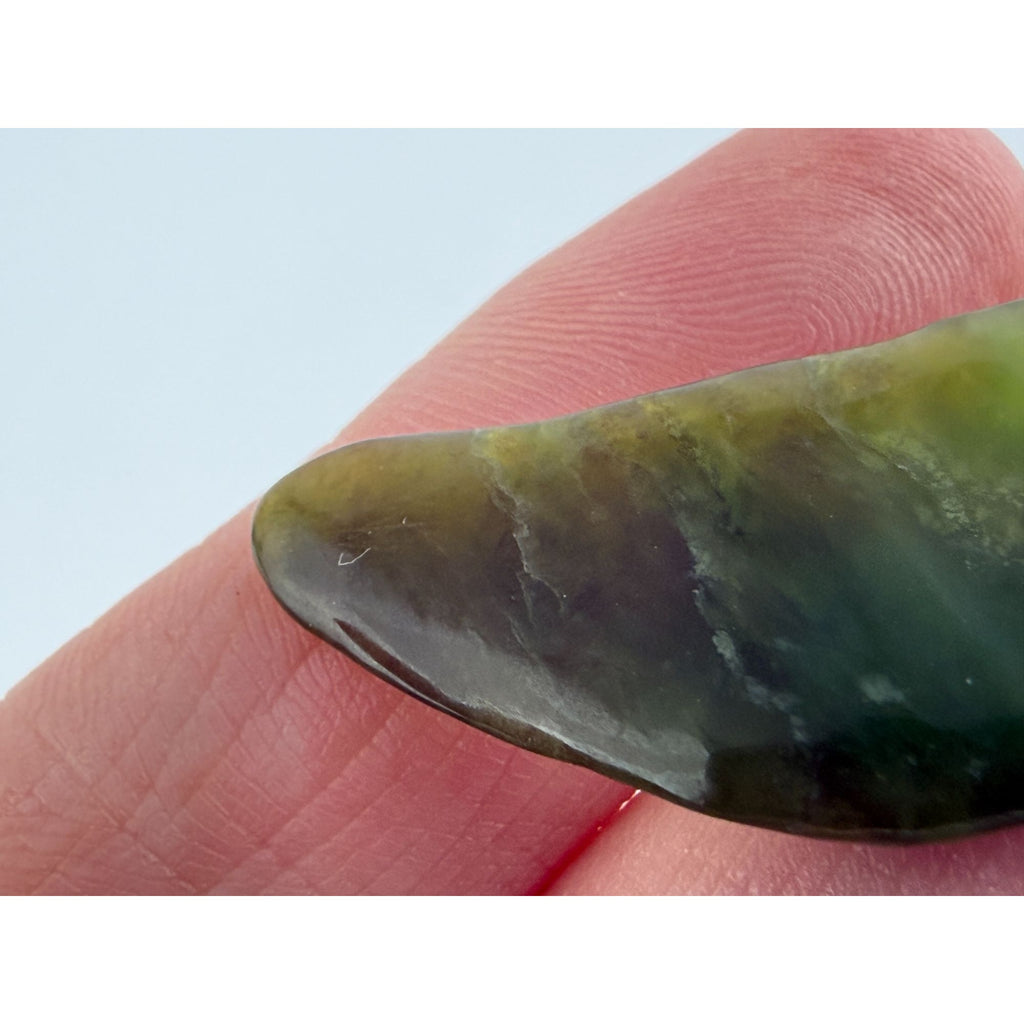 Polished Freeform African Jade Piece Specimen 4.6g Weight 1 5/8 Inch Max Length