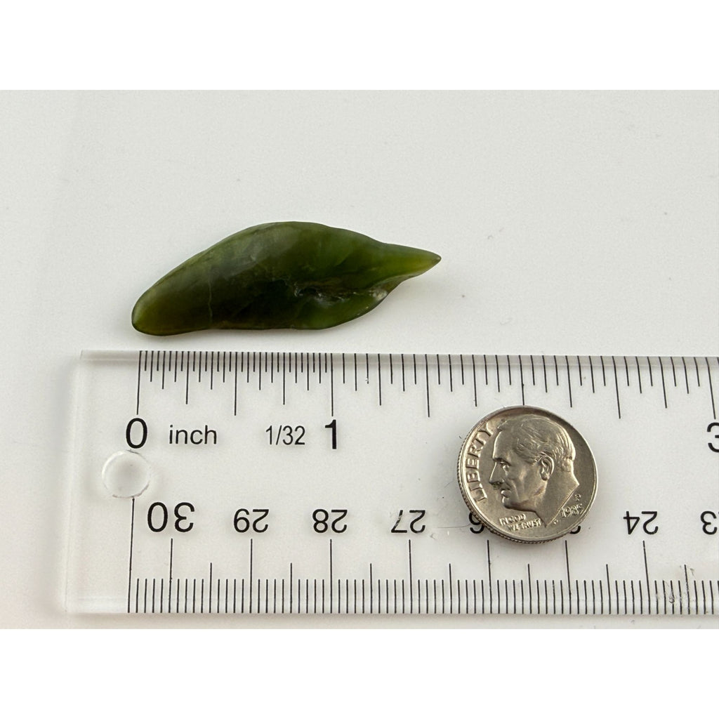 Polished Freeform African Jade Piece Specimen 4.6g Weight 1 5/8 Inch Max Length