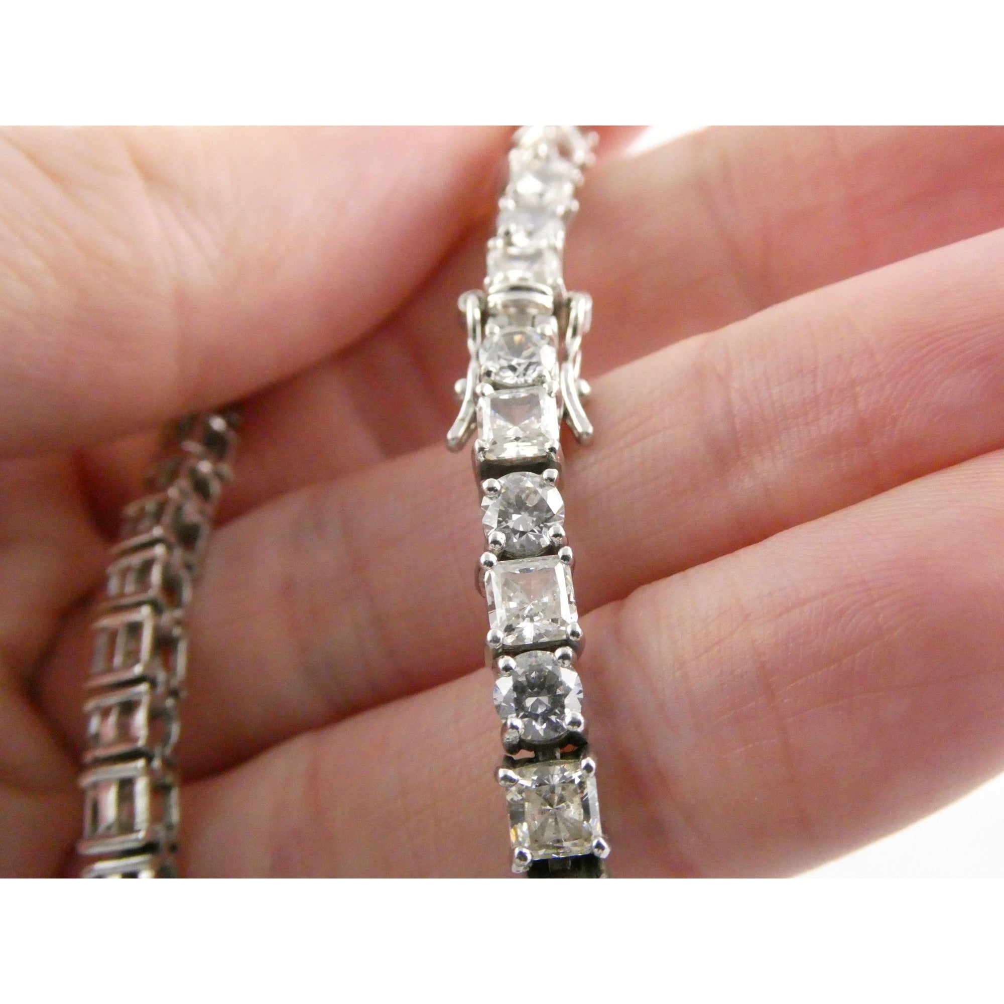 Sterling Silver DQCZ Tennis Bracelet 17.7g Weight 8 Inch Length Fit