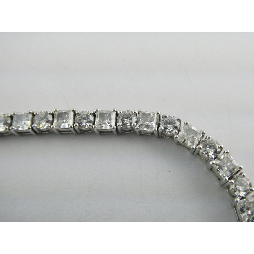 Sterling Silver DQCZ Tennis Bracelet 17.7g Weight 8 Inch Length Fit