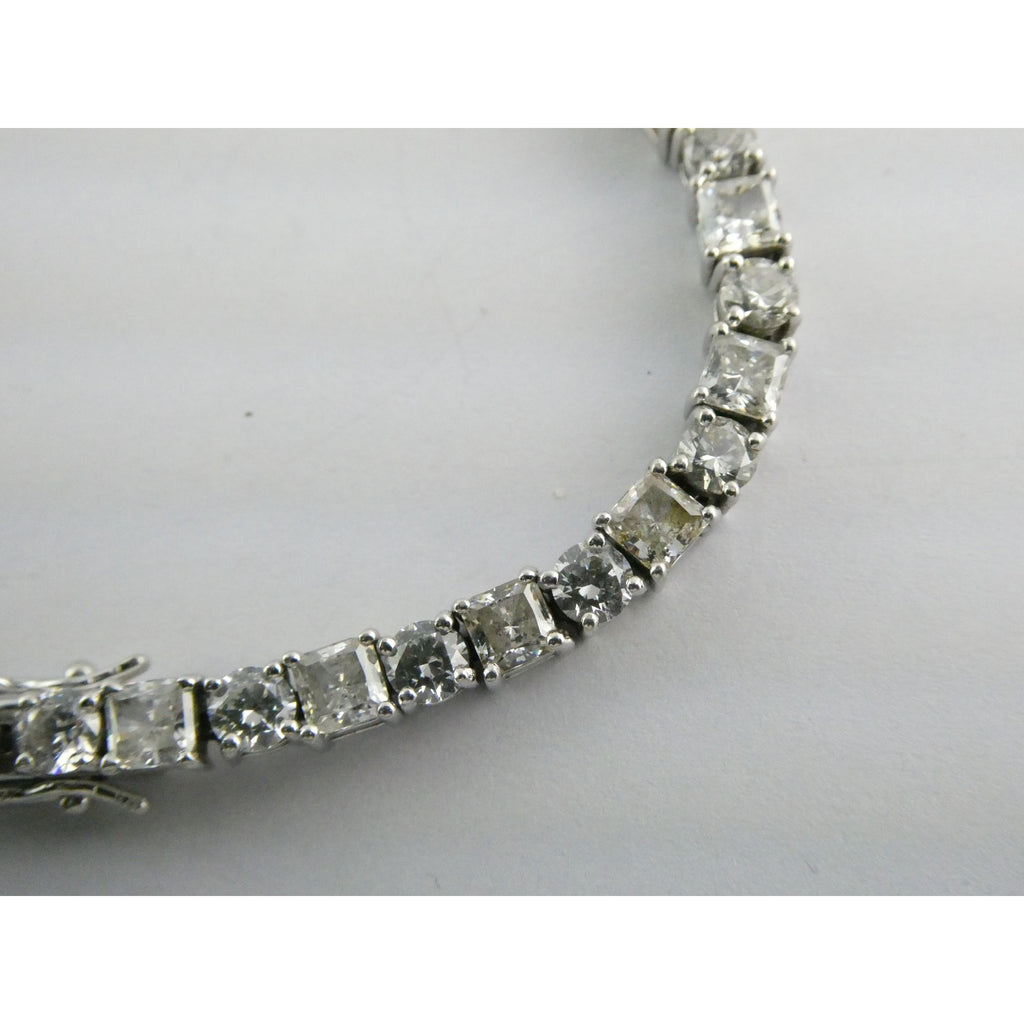 Sterling Silver DQCZ Tennis Bracelet 17.7g Weight 8 Inch Length Fit