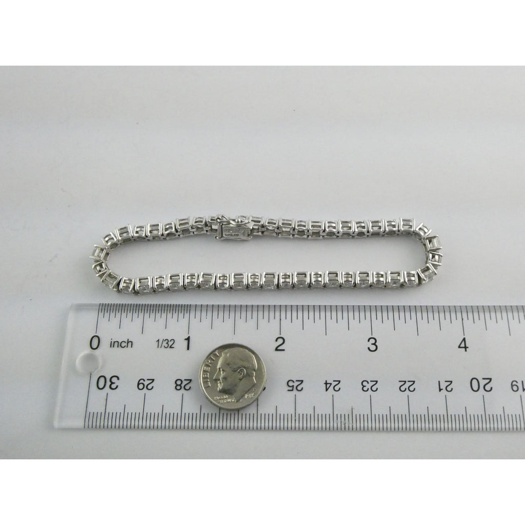Sterling Silver DQCZ Tennis Bracelet 17.7g Weight 8 Inch Length Fit