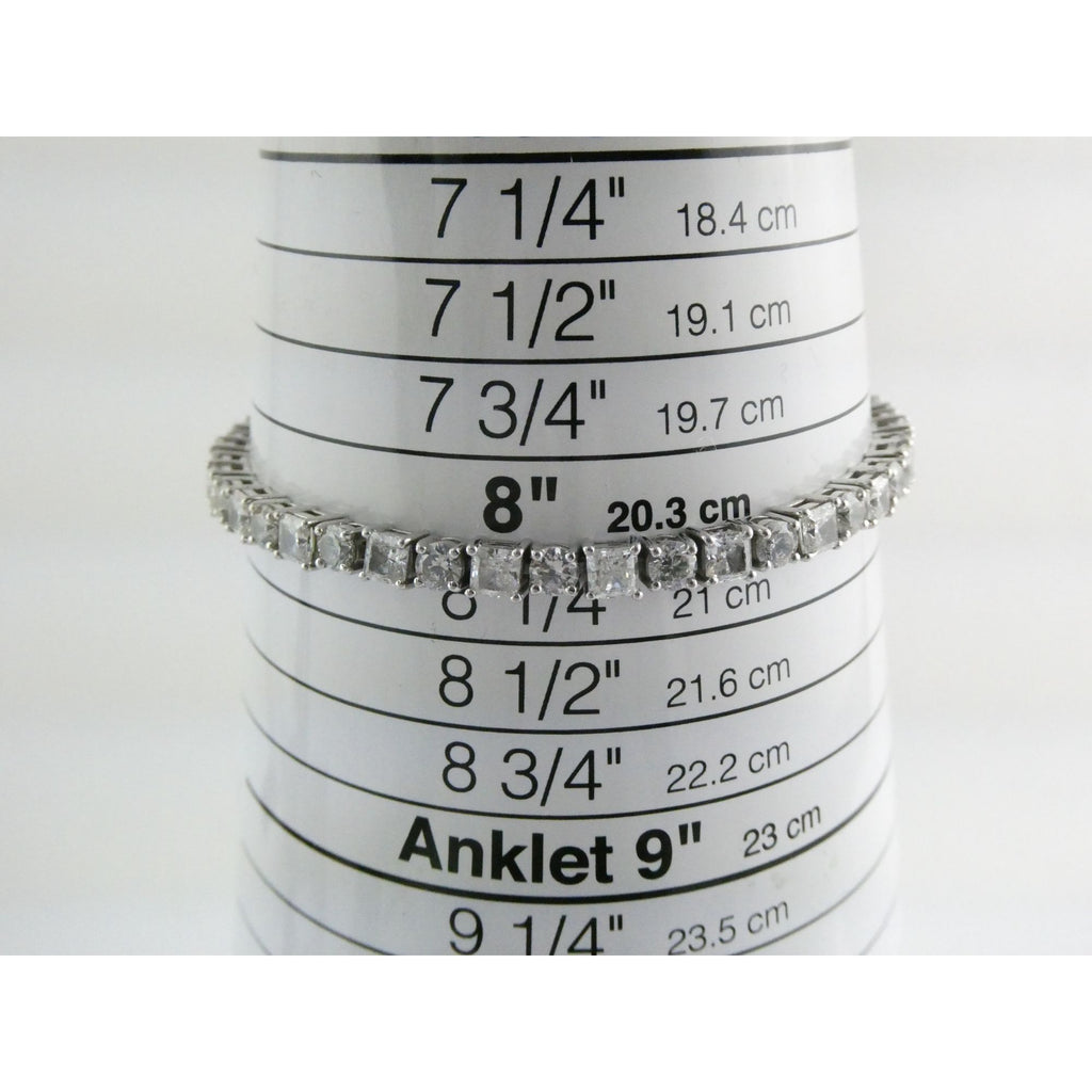 Sterling Silver DQCZ Tennis Bracelet 17.7g Weight 8 Inch Length Fit