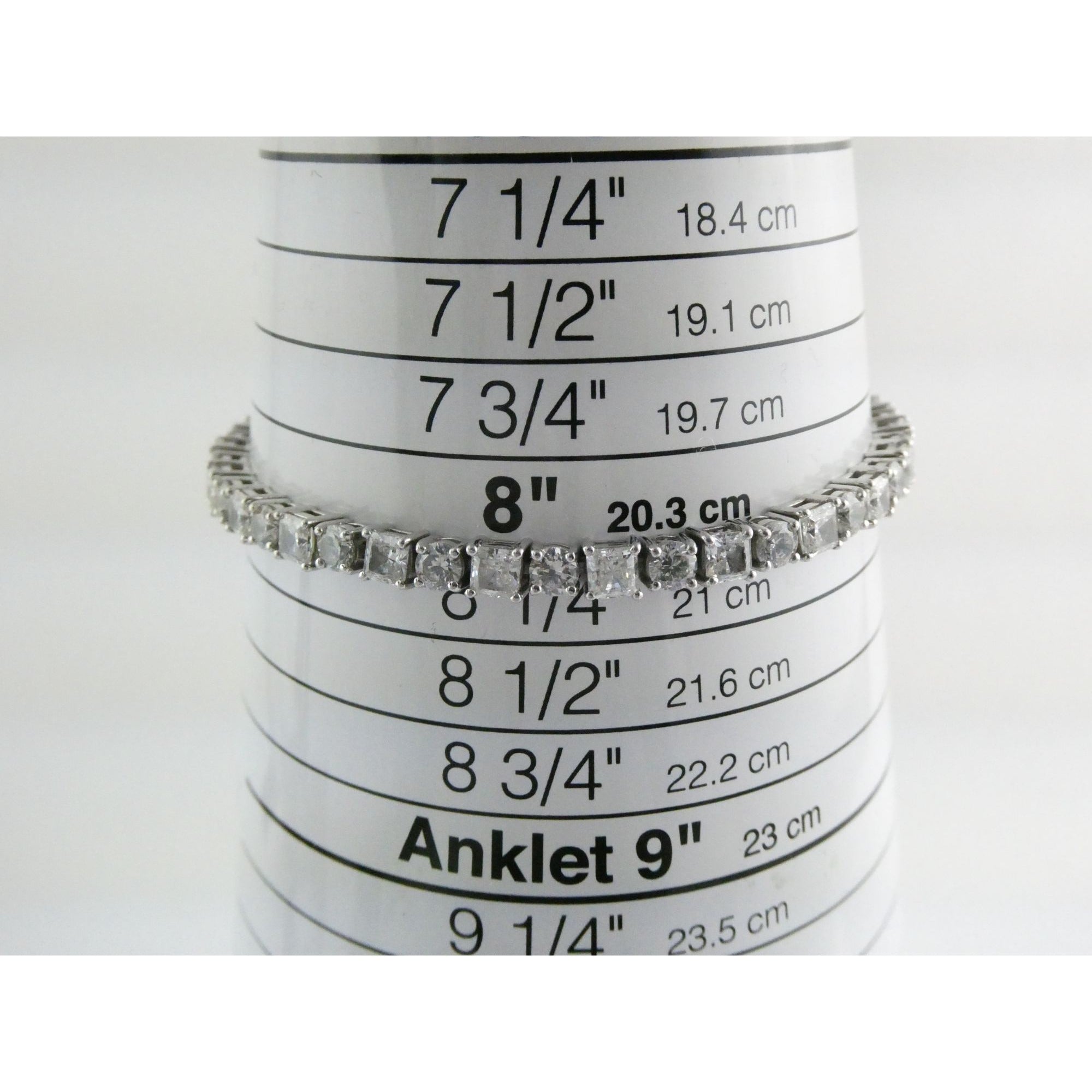 Sterling Silver DQCZ Tennis Bracelet 17.7g Weight 8 Inch Length Fit