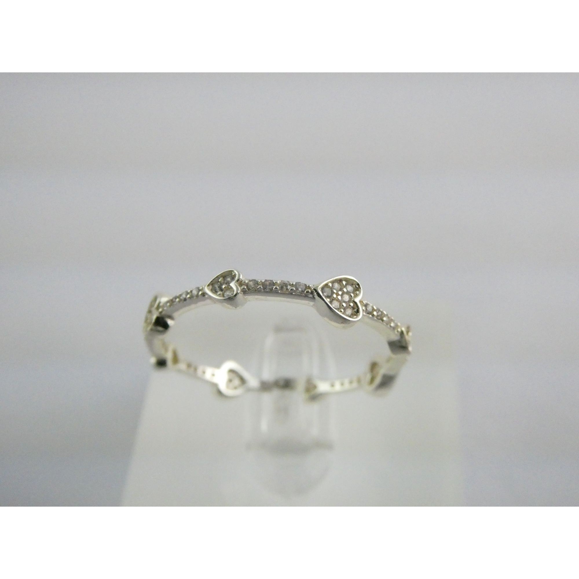 Sterling Silver Infinity Hearts Band Ring Size 11 Weighs 1.7 Grams