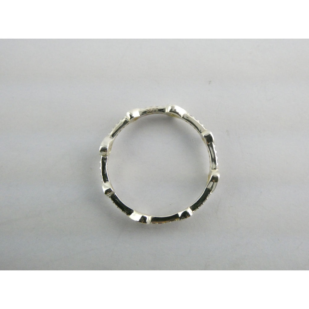 Sterling Silver Infinity Hearts Band Ring Size 11 Weighs 1.7 Grams
