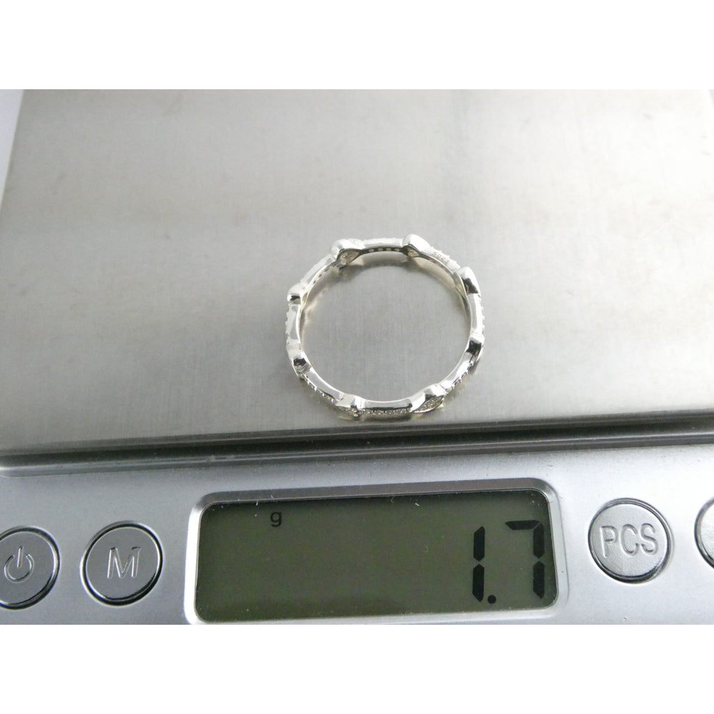 Sterling Silver Infinity Hearts Band Ring Size 11 Weighs 1.7 Grams
