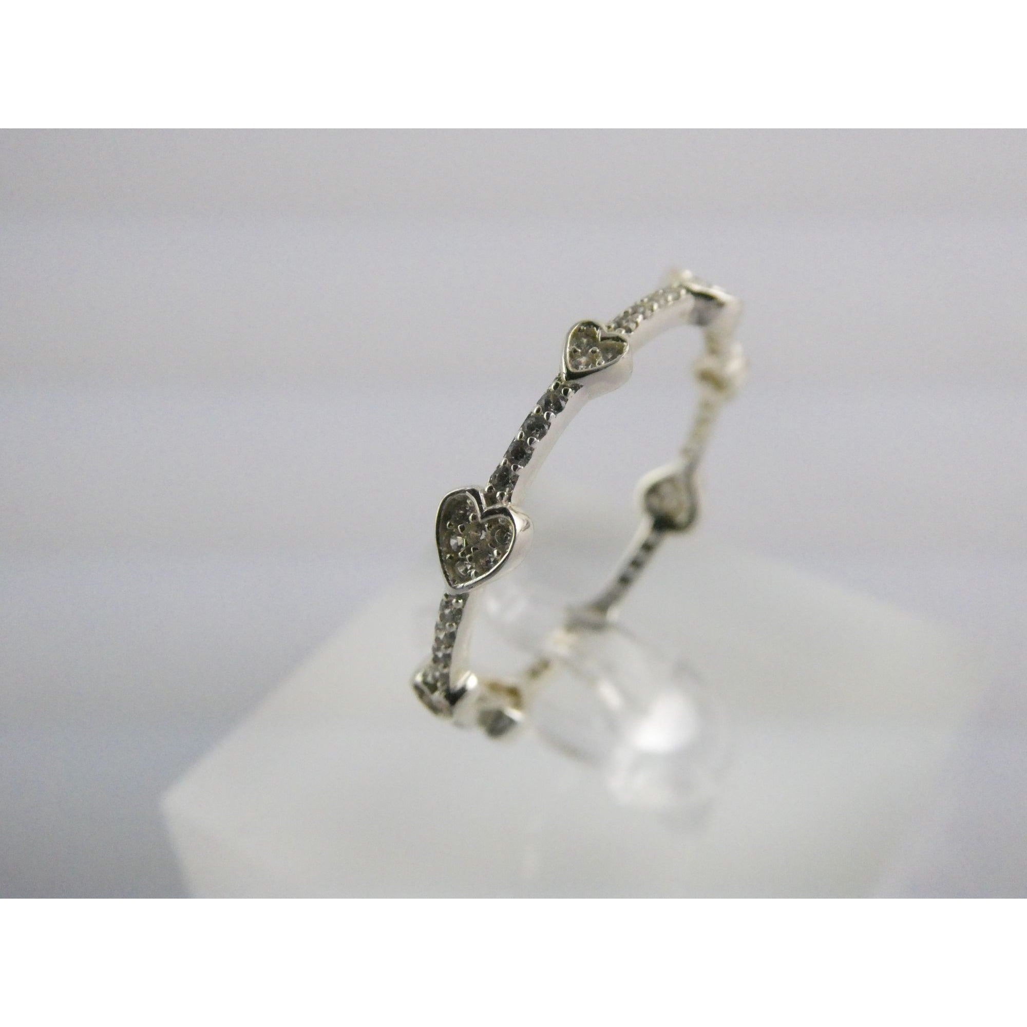 Sterling Silver Infinity Hearts Band Ring Size 11 Weighs 1.7 Grams
