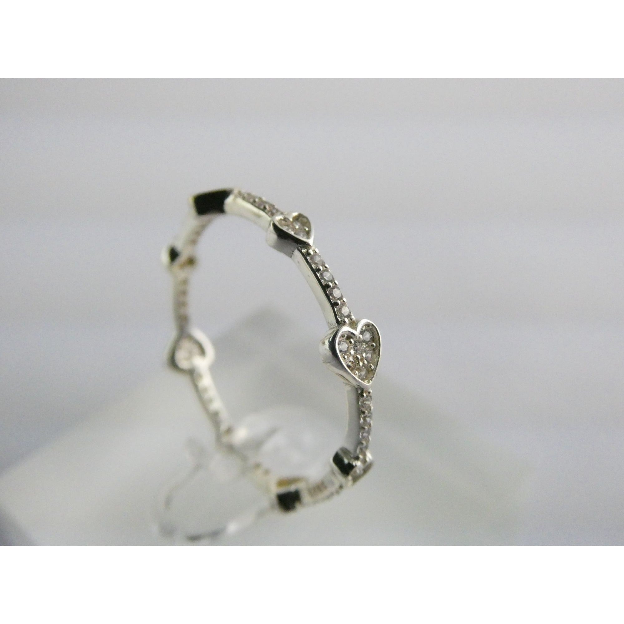 Sterling Silver Infinity Hearts Band Ring Size 11 Weighs 1.7 Grams