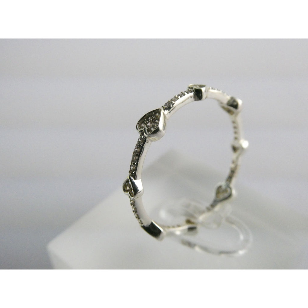 Sterling Silver Infinity Hearts Band Ring Size 11 Weighs 1.7 Grams