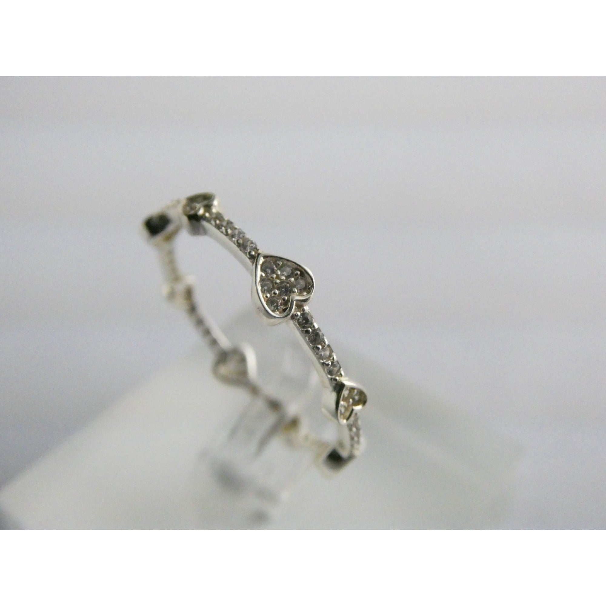 Sterling Silver Infinity Hearts Band Ring Size 11 Weighs 1.7 Grams
