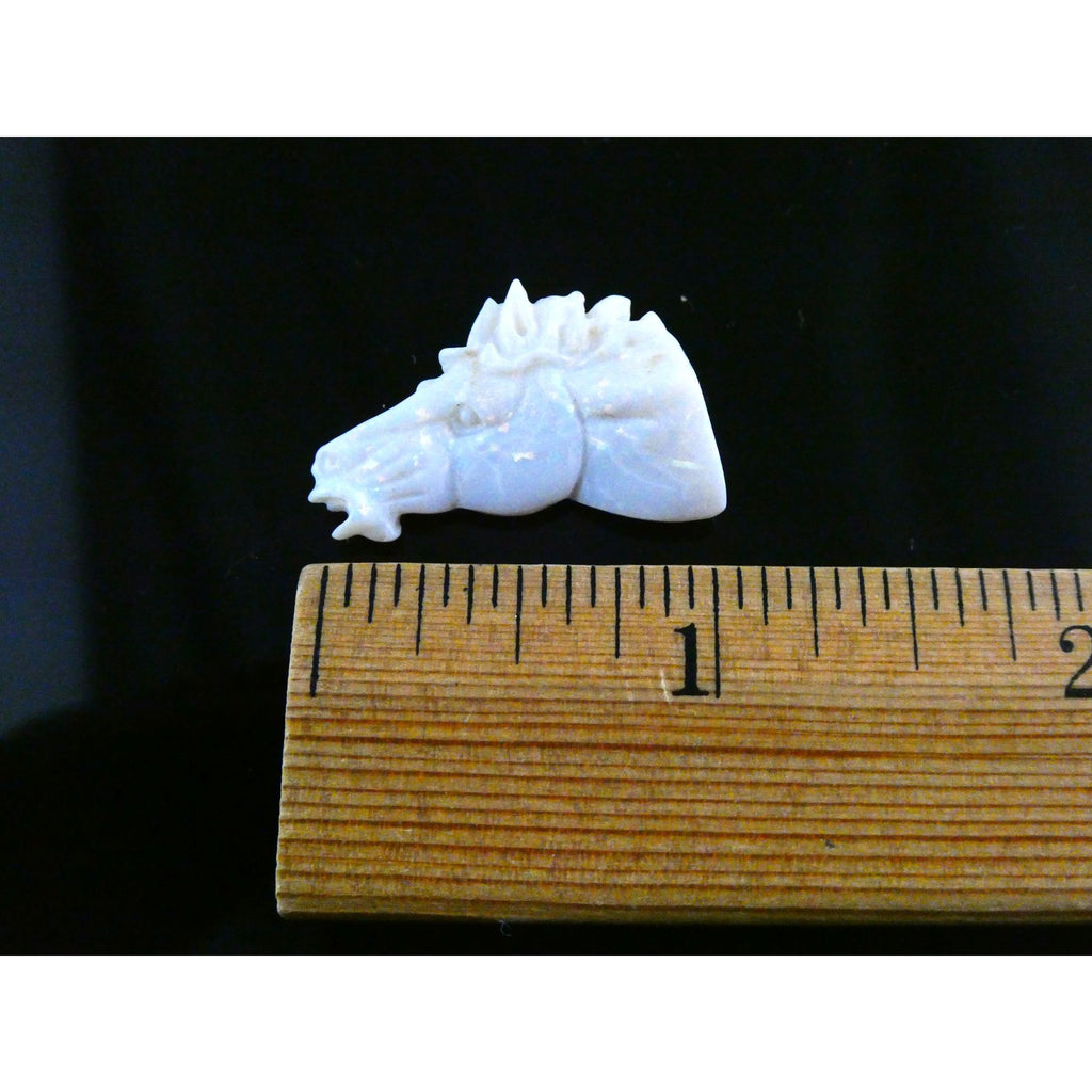 Carved Natural Opal Horse Head Specimen 2.2g Weight 11.3 Carats 26mm Length