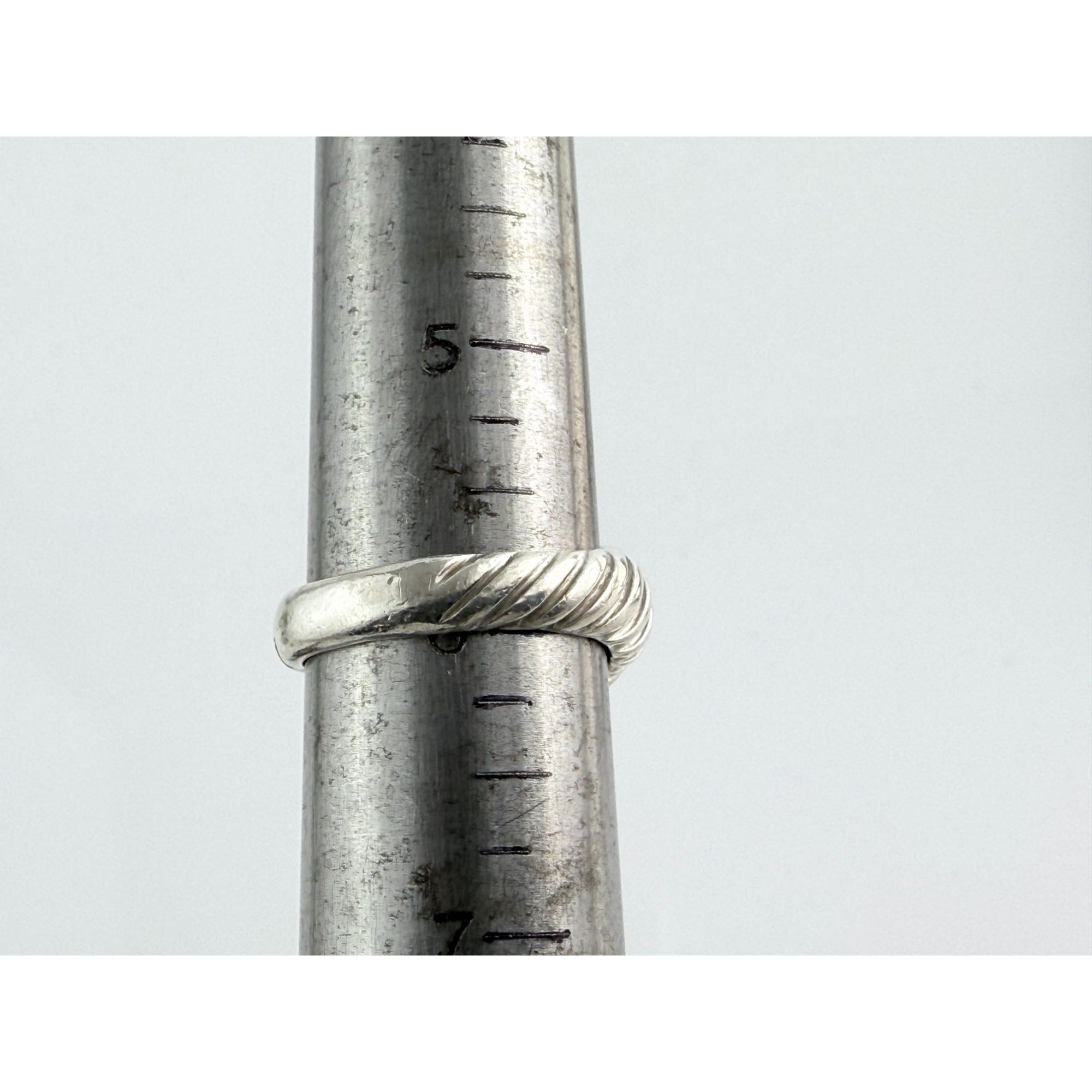 Vintage David Yurman Sterling Silver 14k Yellow Gold Cable Shrimp Ring Size 5.75