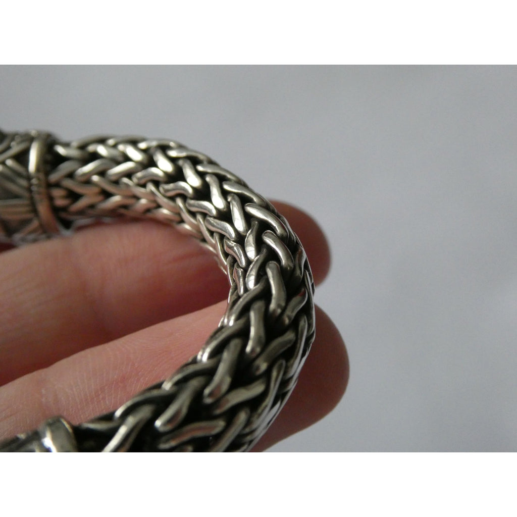 John Hardy Dot Collection Sterling Silver 18k Gold Classic Chain Bracelet 7 Inch