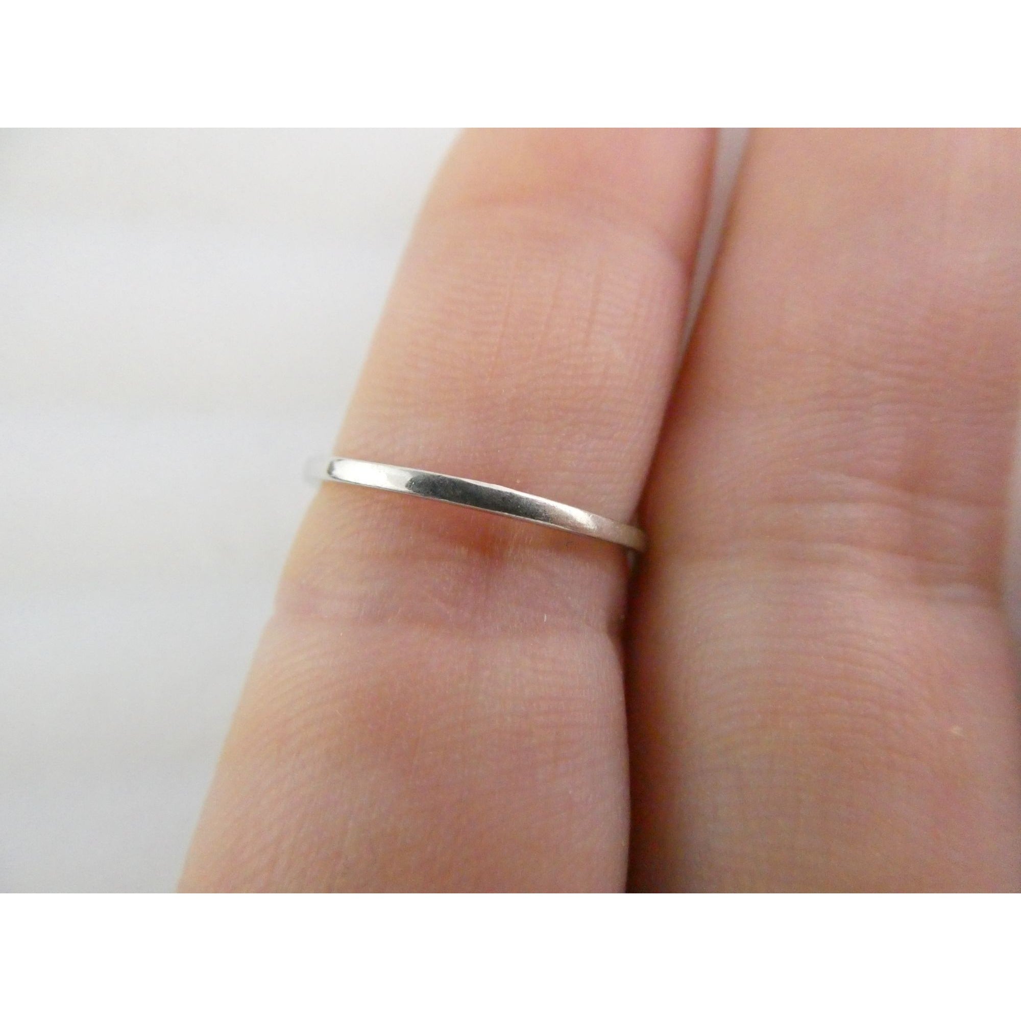 Sterling Silver Coffin Cut Flat Cab Lab Created White Opal Ring Size 6 1.4g