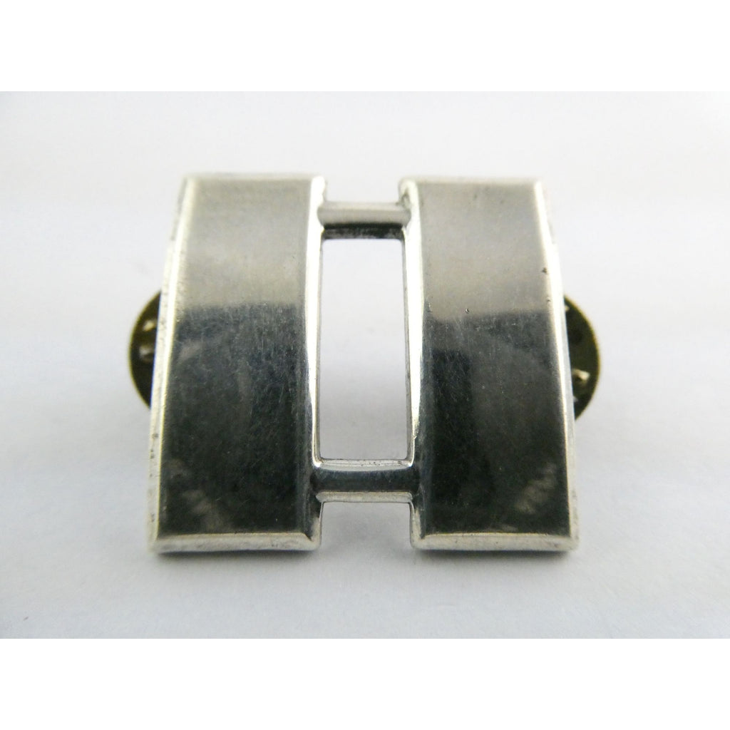 Vintage US Army Sterling Silver Double Bar Rank Pin US Military Vanguard 10g