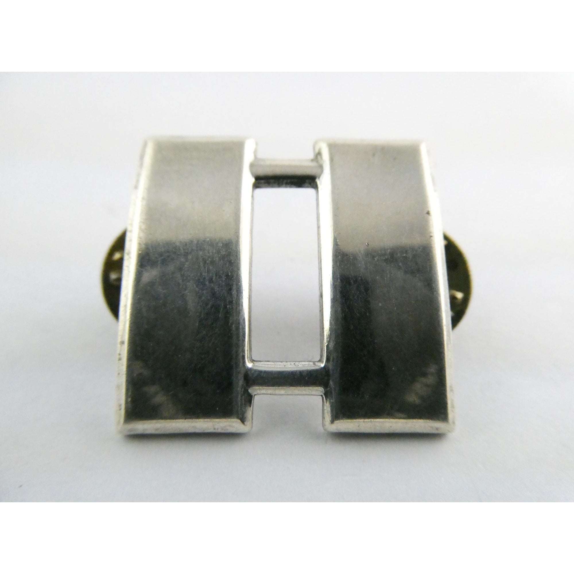 Vintage US Army Sterling Silver Double Bar Rank Pin US Military Vanguard 10g