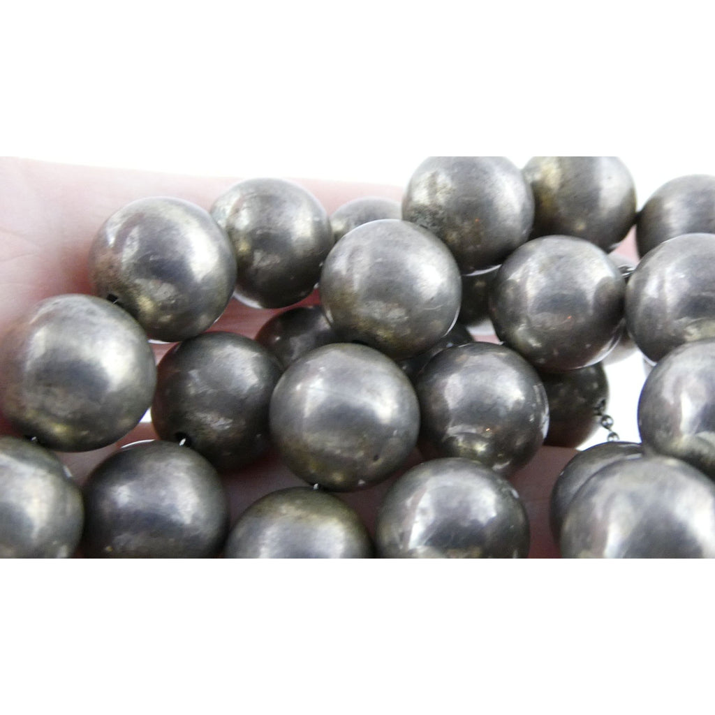 Vintage Jondell Spain Sterling Silver Bead Ball Necklace 37 Inches 107.7g 11.8mm