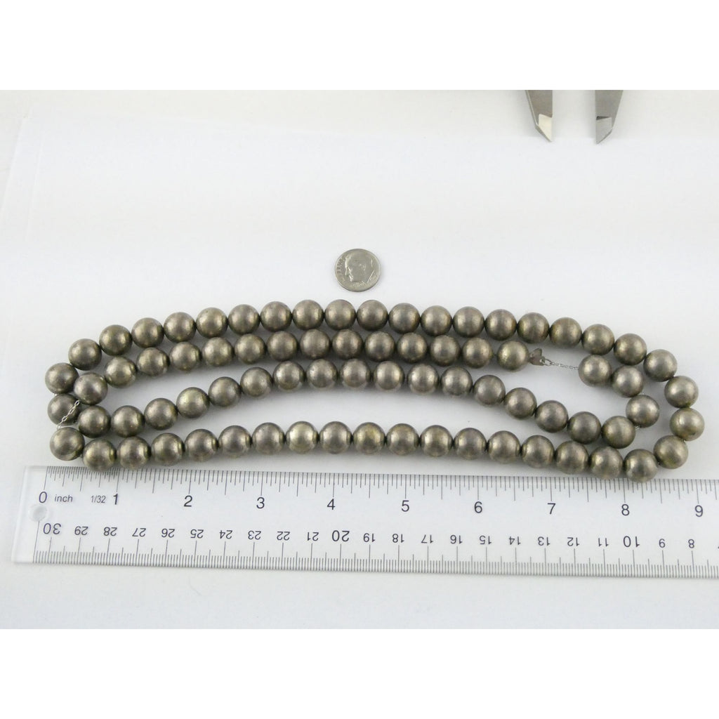 Vintage Jondell Spain Sterling Silver Bead Ball Necklace 37 Inches 107.7g 11.8mm
